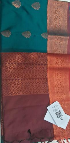 Powerloom Polyester Big Butta Softee saree Jacquard